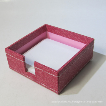 Cuero de calidad Memo Pad Holder Box